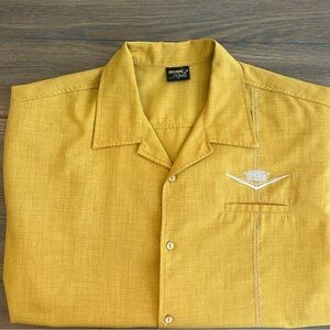 Steady Classics Men's Yellow Casual Button Down Shirt Size XXL‎
